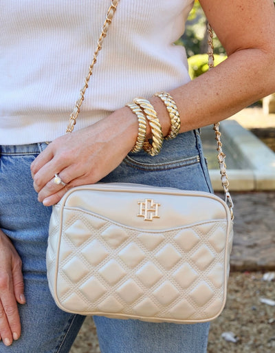 Fiona Crossbody Pearl Quilted DQ