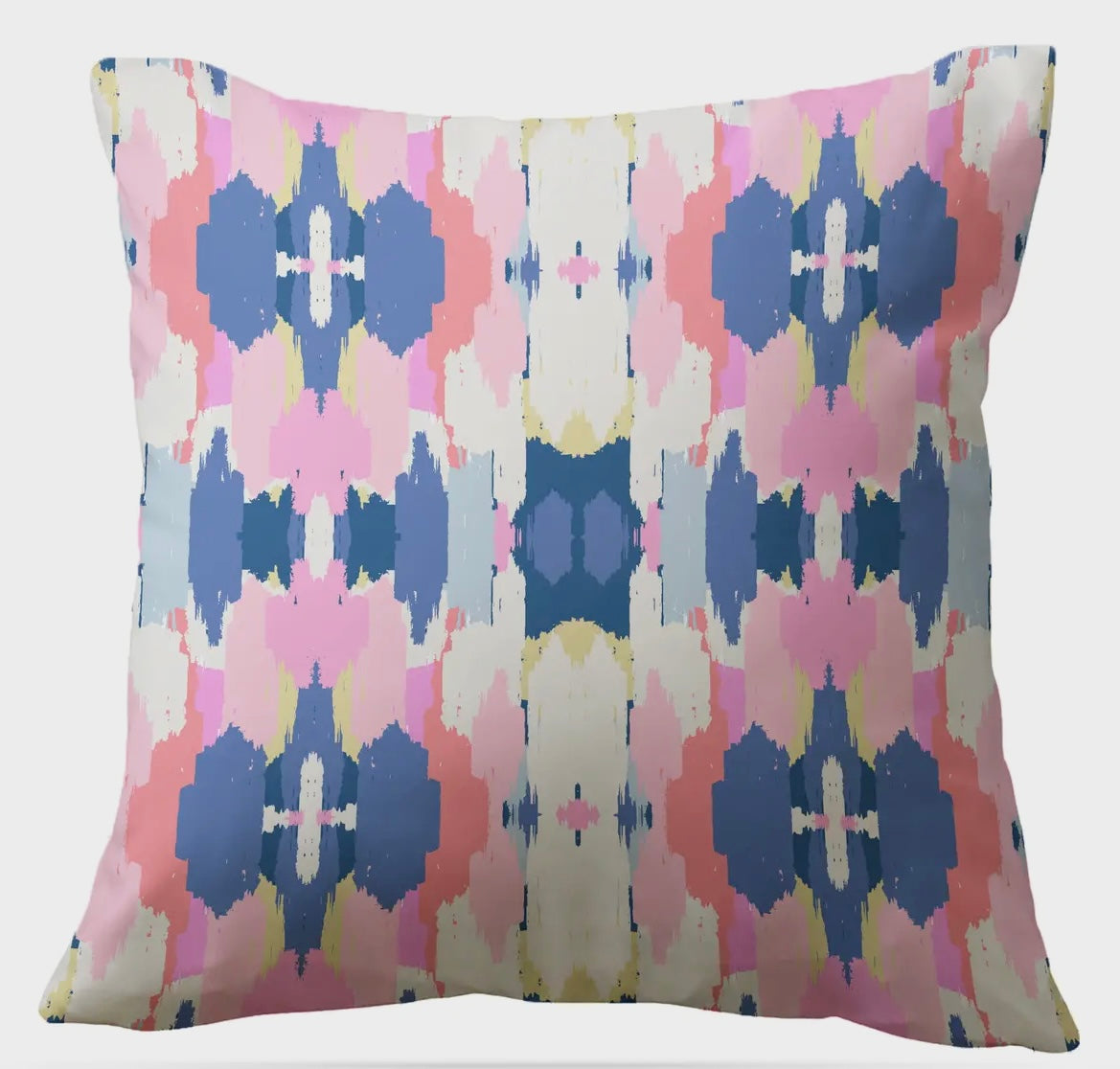 Mia Indoor/Outdoor Pillow- Navy/Pink