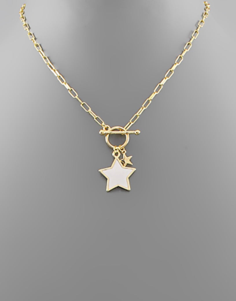 White Star toggle Necklace