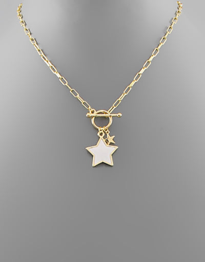 White Star toggle Necklace