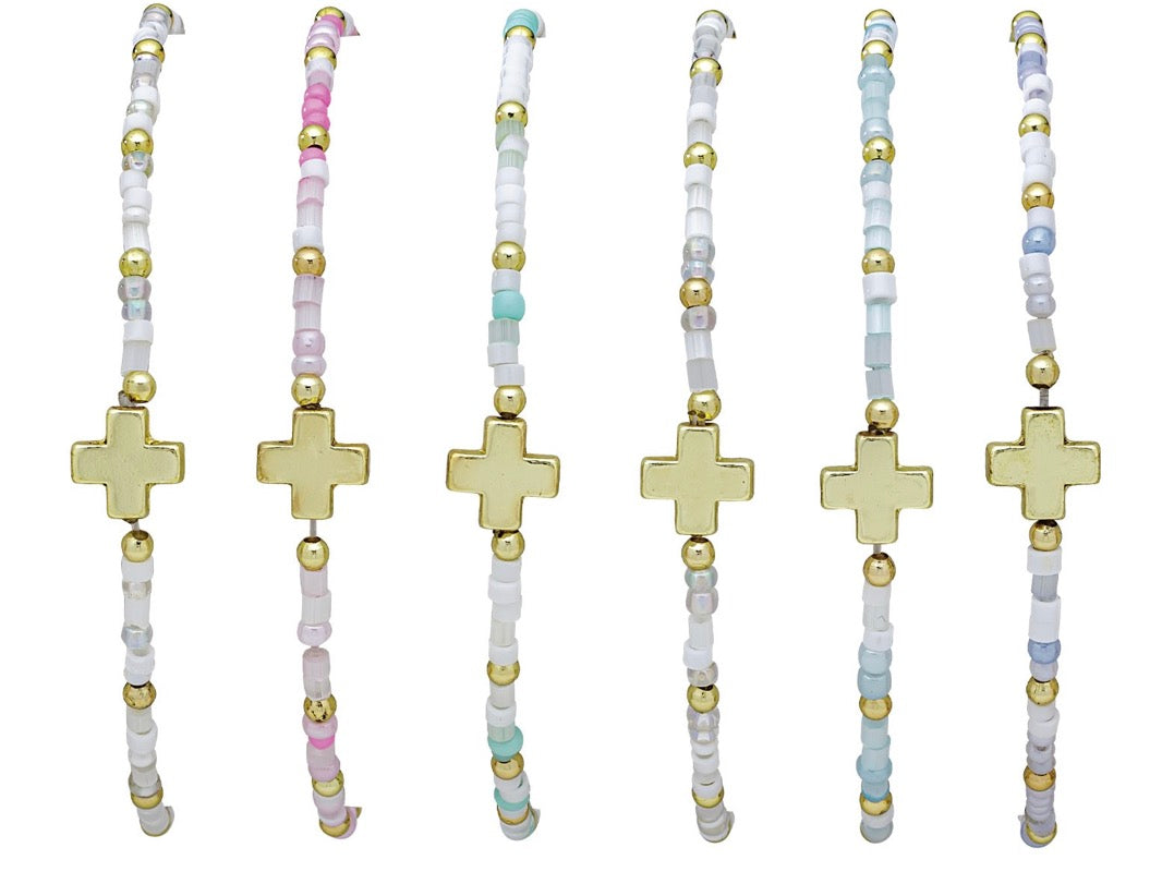 Cross Beaded Bracelet