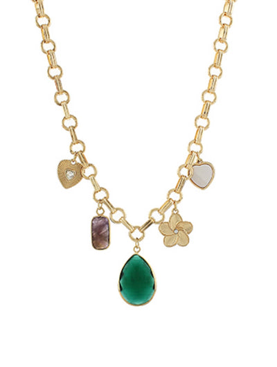 Emerald Charm Necklace