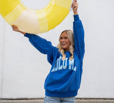 Lulu Mac Sweatshirt- Royal/Light Blue