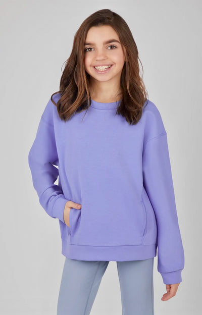 Girls Soft Scuba Pullover