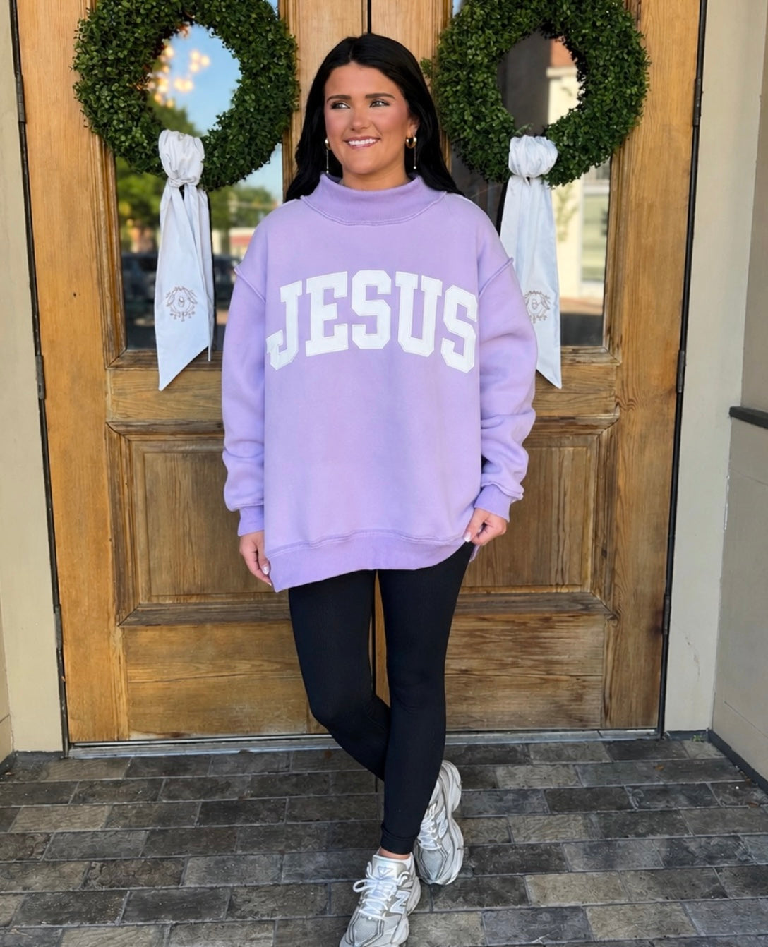 JESUS Mock Neck Sweatshirt