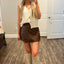 Leather Wrap Skort