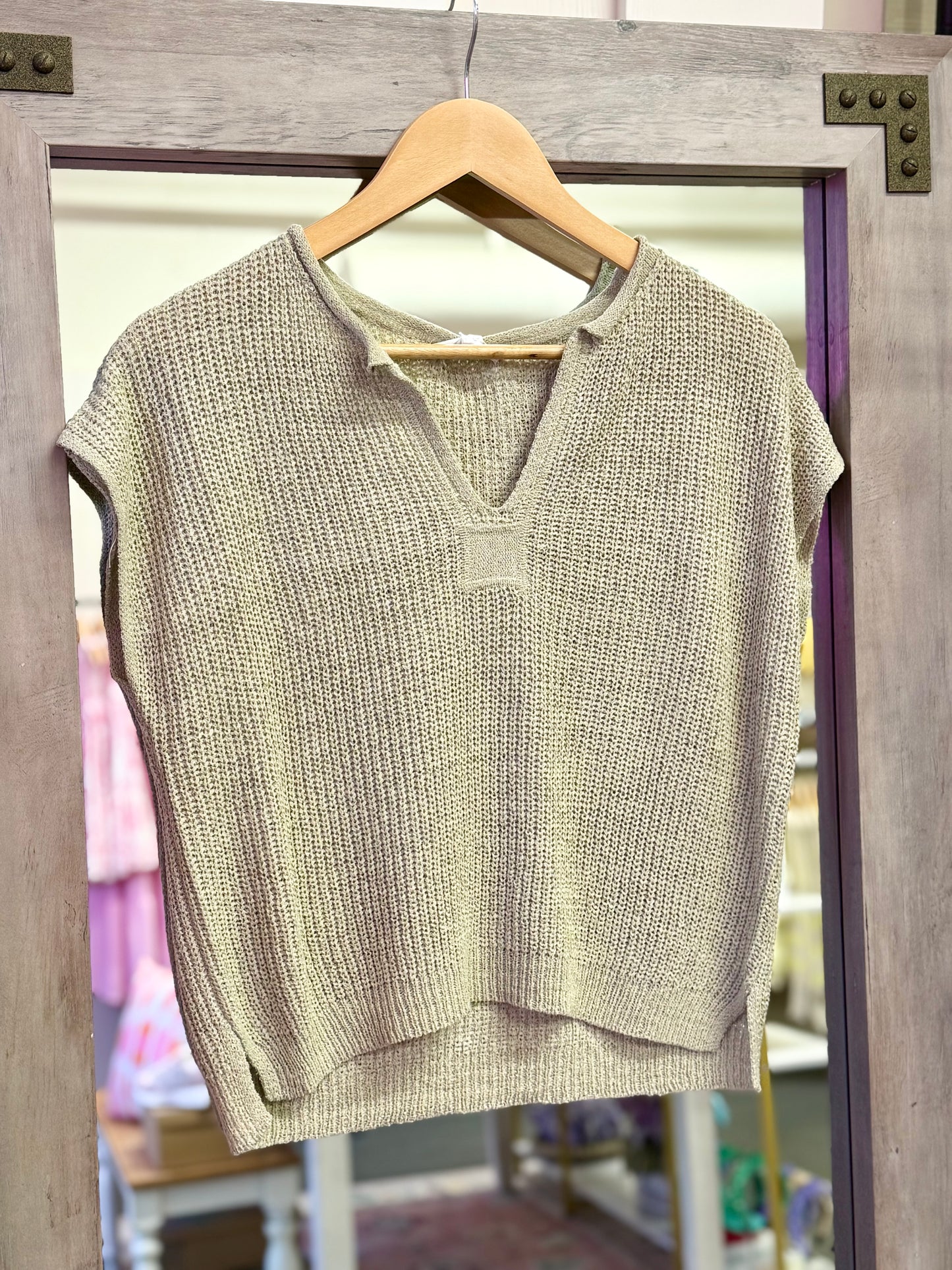 Knit Top- Sage