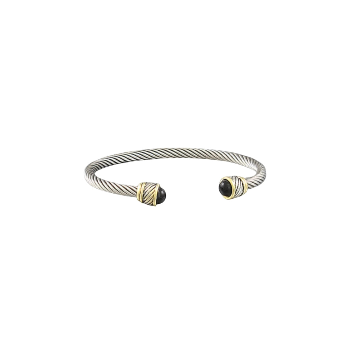 Classic Cable Bracelet- Black Stone