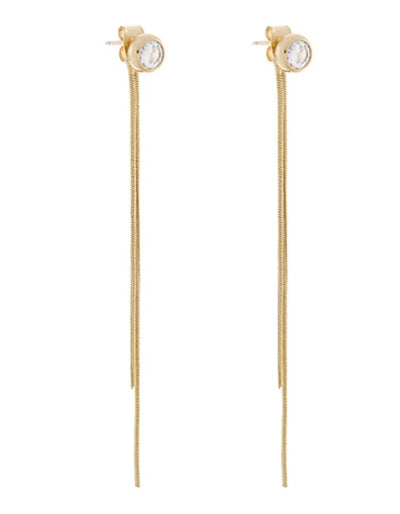 Crystal & Chain Drop Earrings