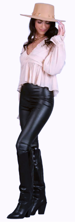 The Charlotte Ruffle Blouse-Warm Vanilla