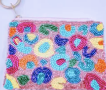 Multi Leopard Keychain Pouch