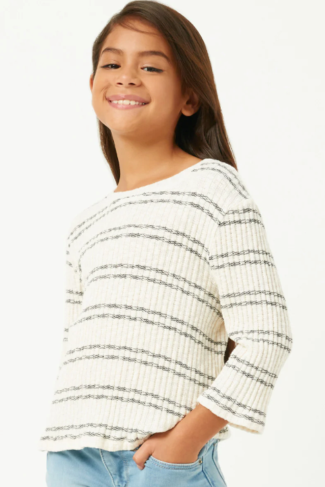 Girls Stripe Knit Top