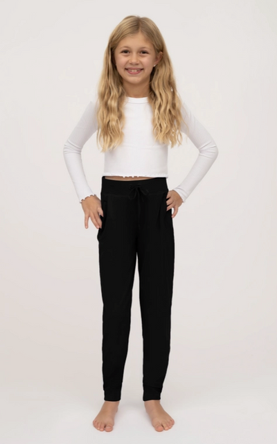 Girls Lux Side Pocket Joggers with Drawstring